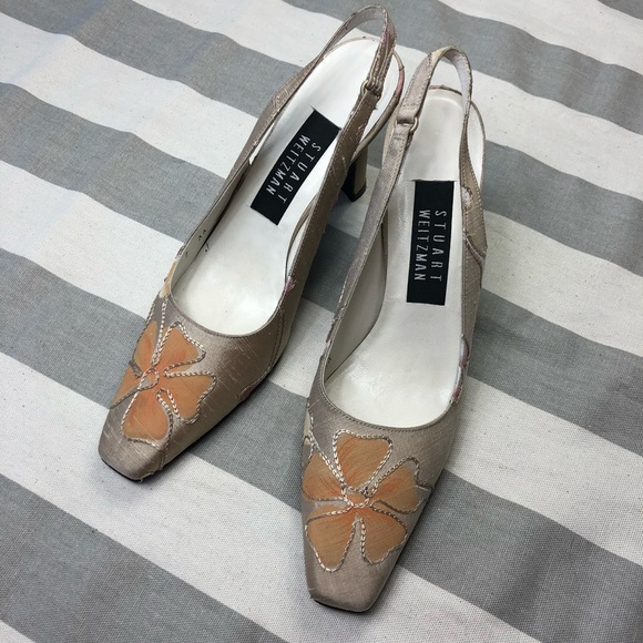 Stuart Weizman high heels floral size 7 - Picture 1 of 7